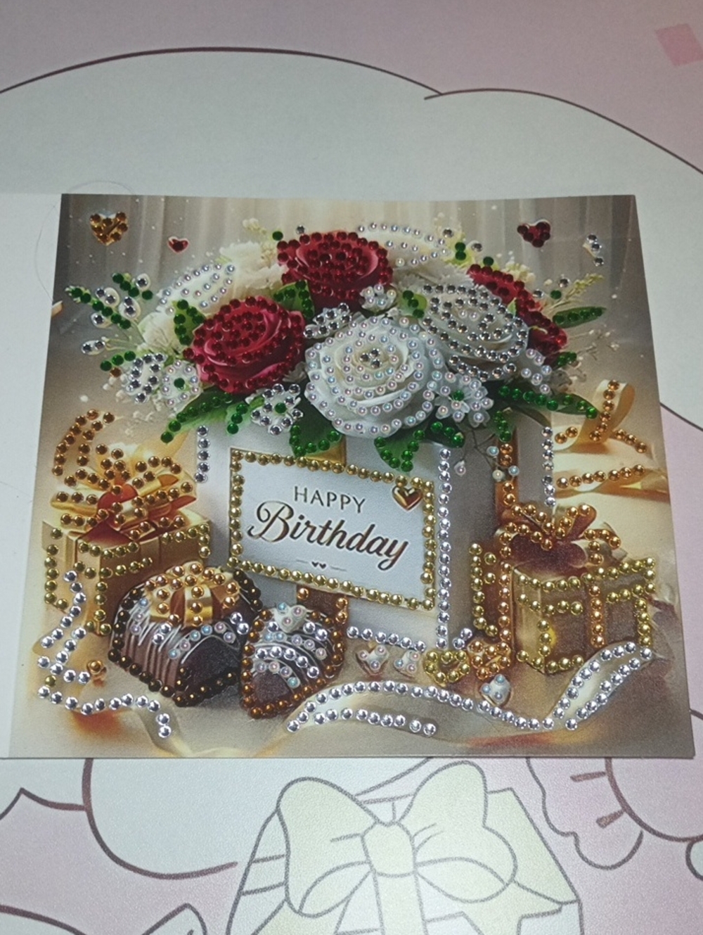 Happy Birthday Floral Keepsake Card Handmade